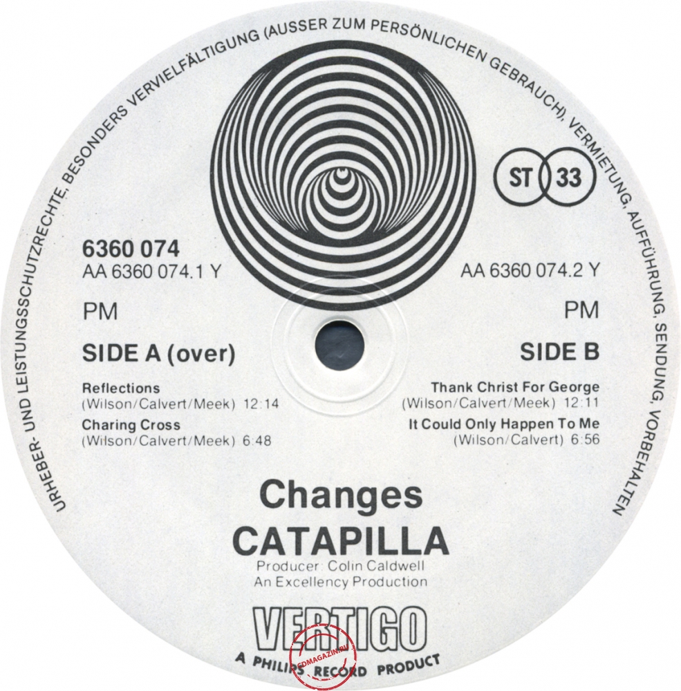 Оцифровка винила: Catapilla (1972) Changes