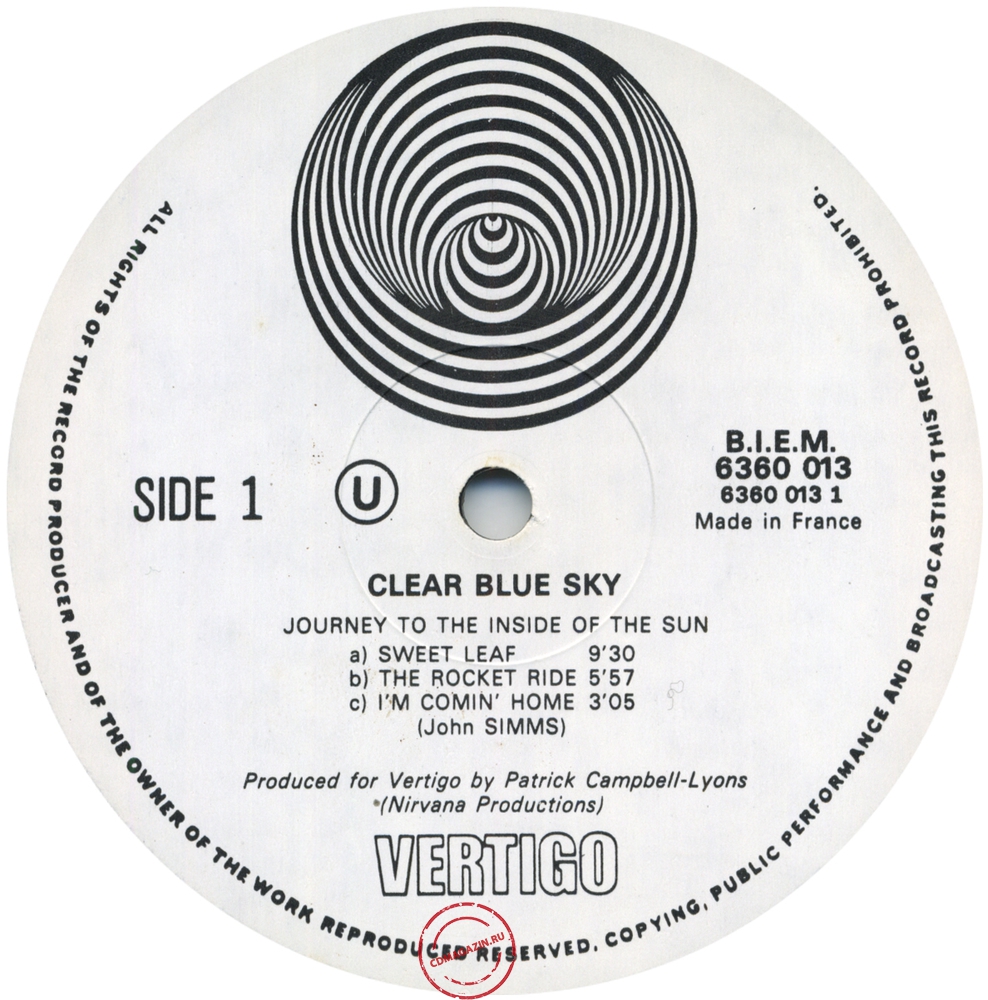 Оцифровка винила: Clear Blue Sky (1970) Clear Blue Sky