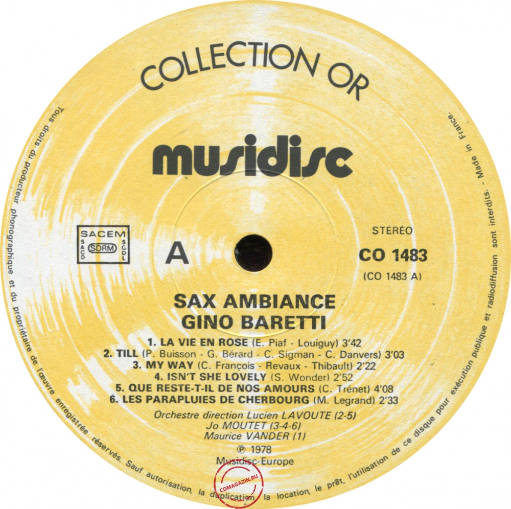 Оцифровка винила: Gino Baretti (1978) Sax Ambiance Оцифровка винила: Gino Baretti (1978) Sax Ambiance