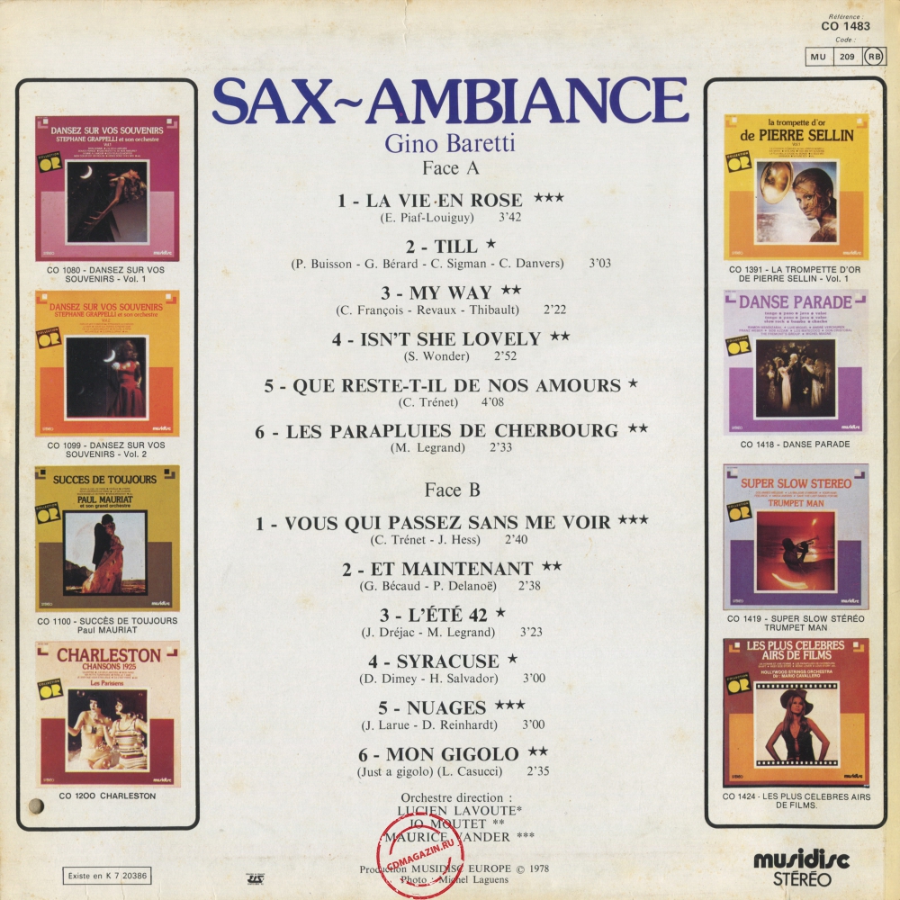 Оцифровка винила: Gino Baretti (1978) Sax Ambiance Оцифровка винила: Gino Baretti (1978) Sax Ambiance