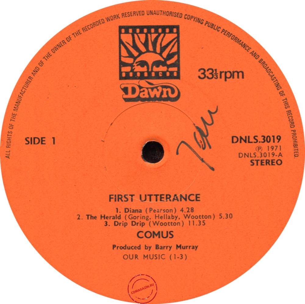 Оцифровка винила: Comus (1971) First Utterance Оцифровка винила: Comus (1971) First Utterance