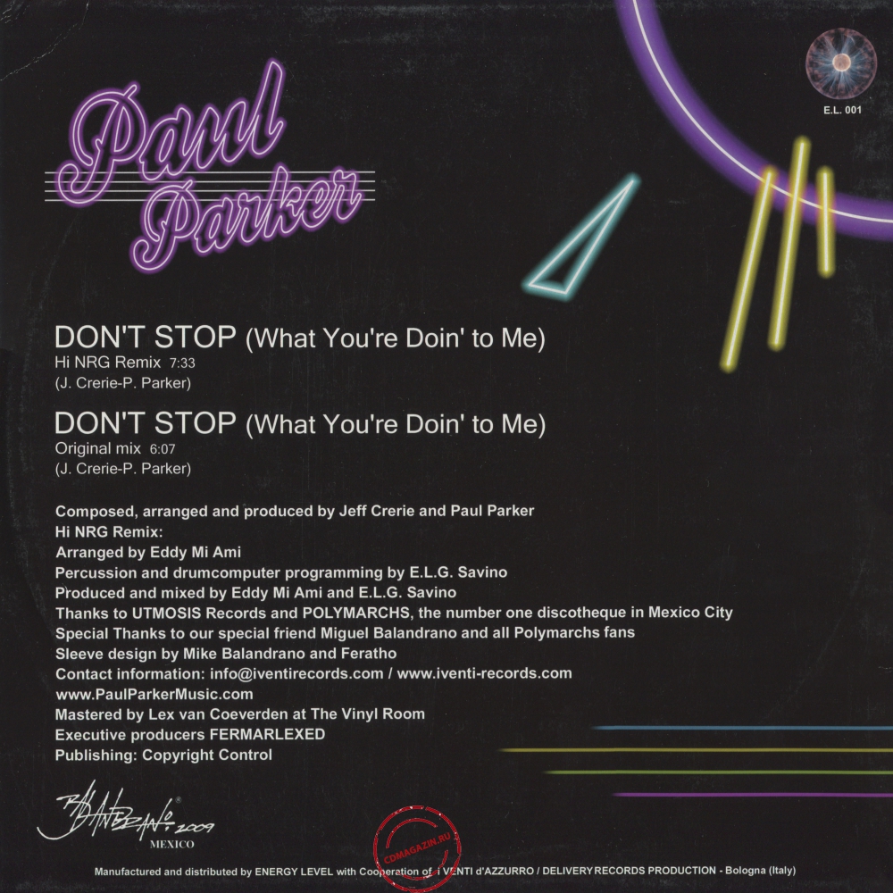 Оцифровка винила: Paul Parker (2009) Don't Stop (What You're Doin' To Me) Оцифровка винила: Paul Parker (2009) Don't Stop (What You're Doin' To Me)
