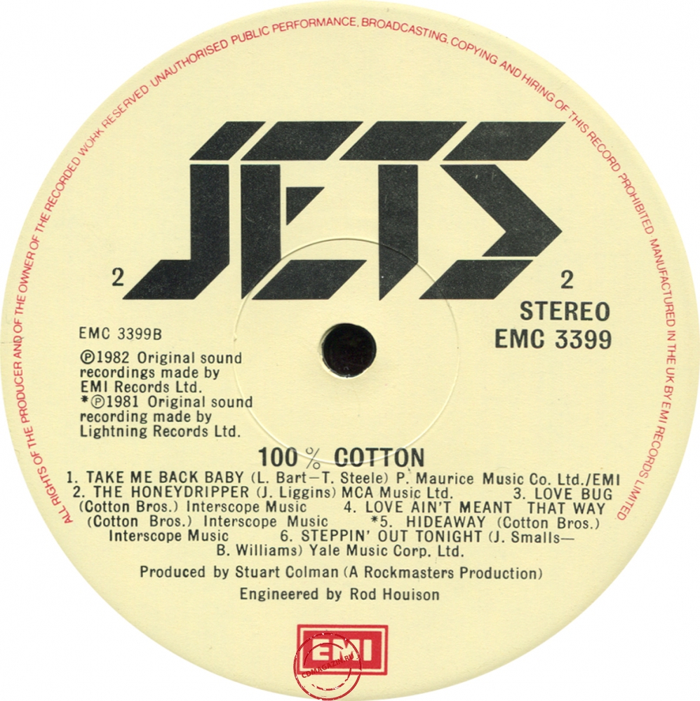 Оцифровка винила: Jets (2) (1982) 100% Cotton