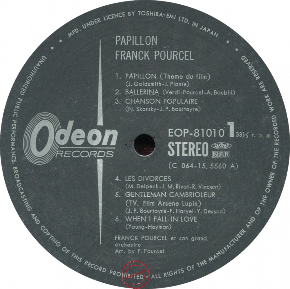 Оцифровка винила: Franck Pourcel (1974) Papillon Оцифровка винила: Franck Pourcel (1974) Papillon