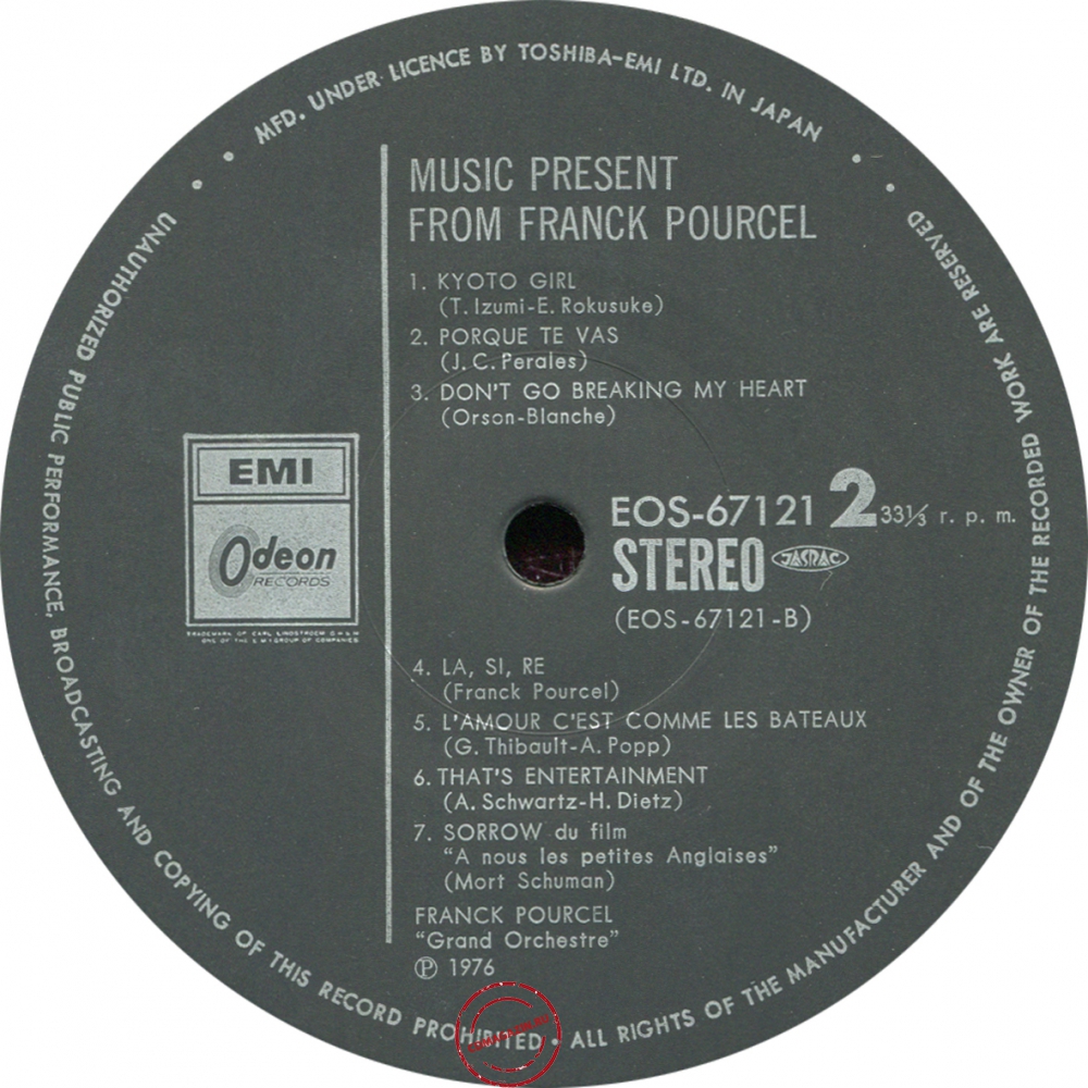 Оцифровка винила: Franck Pourcel (1976) Music Present Оцифровка винила: Franck Pourcel (1976) Music Present