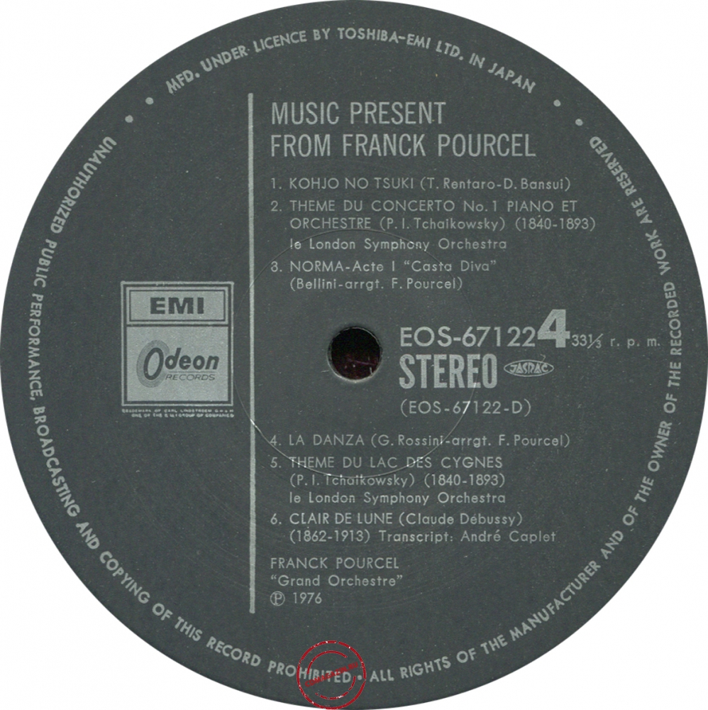 Оцифровка винила: Franck Pourcel (1976) Music Present