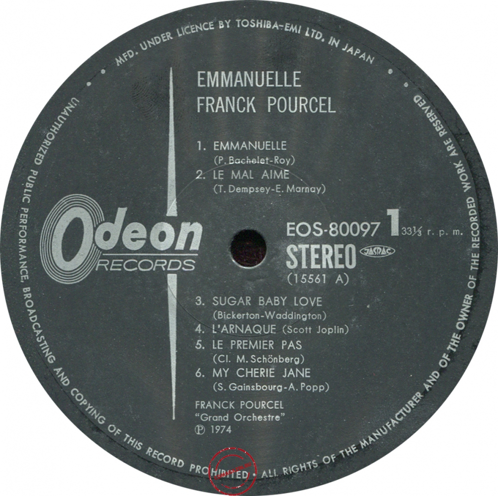 Оцифровка винила: Franck Pourcel (1974) Emmanuelle Оцифровка винила: Franck Pourcel (1974) Emmanuelle