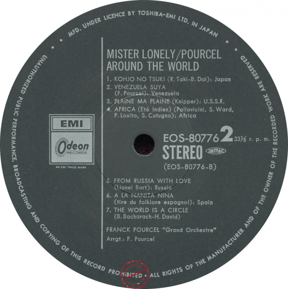 Оцифровка винила: Franck Pourcel (1977) Mister Lonely / Pourcel Around The World