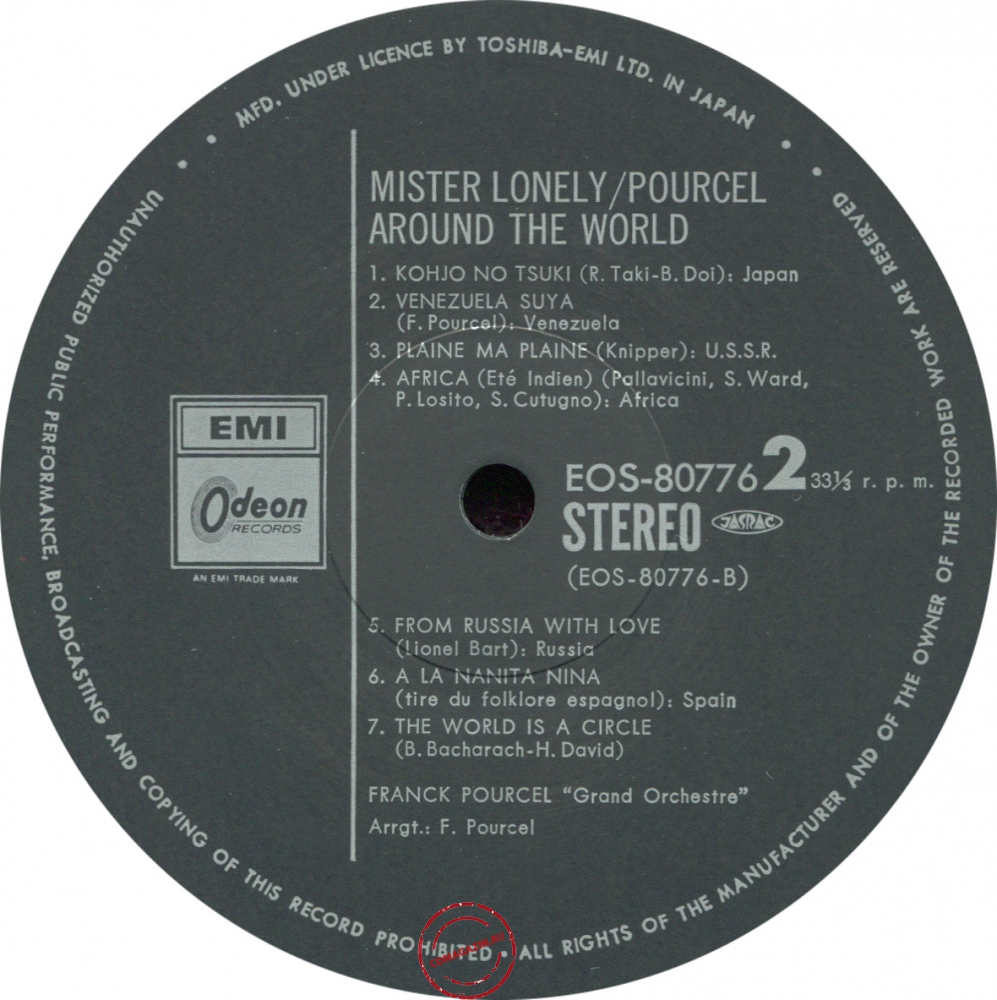 Оцифровка винила: Franck Pourcel (1977) Mister Lonely / Pourcel Around The World Оцифровка винила: Franck Pourcel (1977) Mister Lonely / Pourcel Around The World