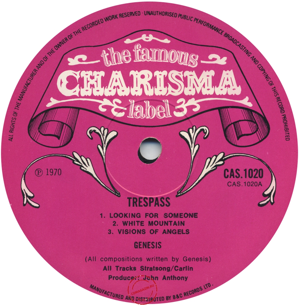Оцифровка винила: Genesis (1970) Trespass Оцифровка винила: Genesis (1970) Trespass