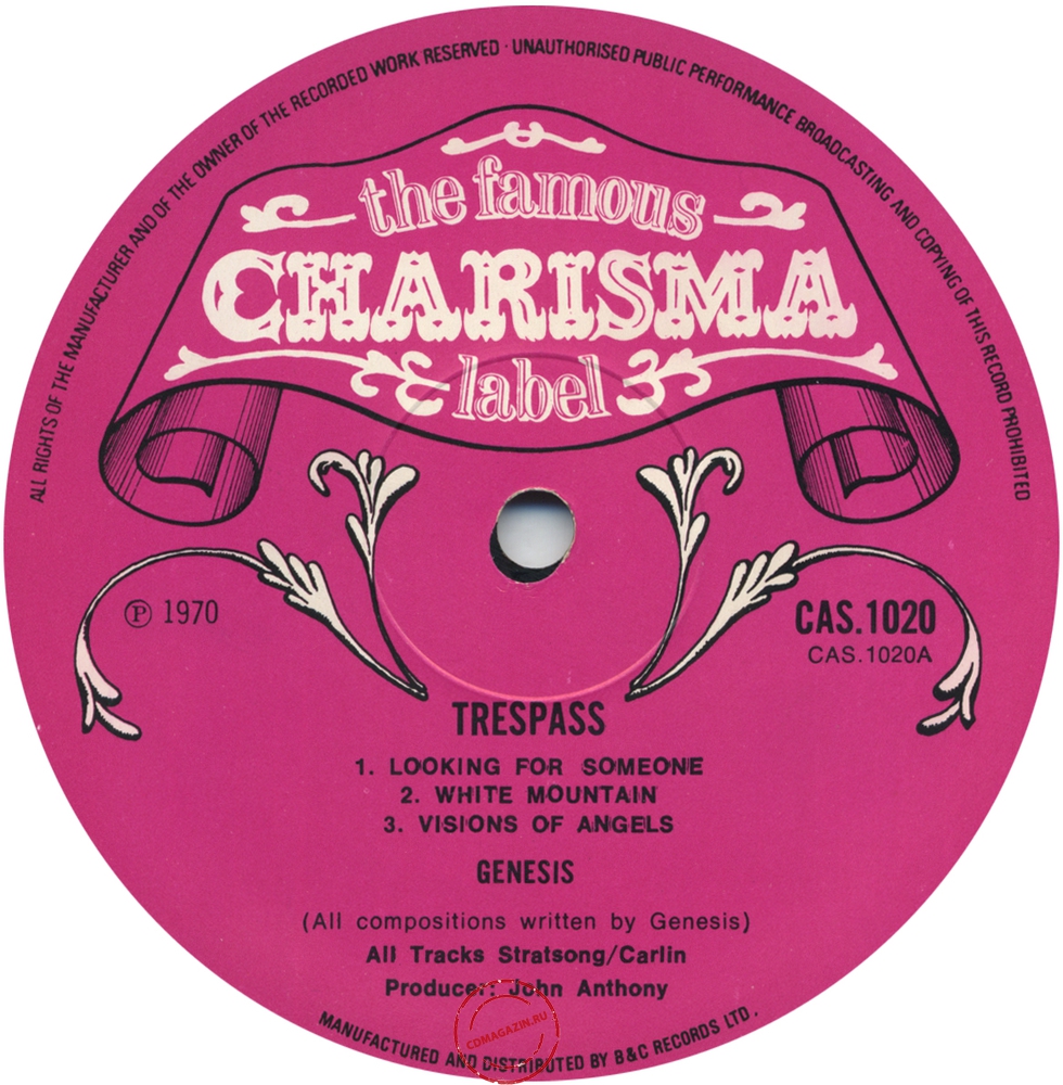 Оцифровка винила: Genesis (1970) Trespass