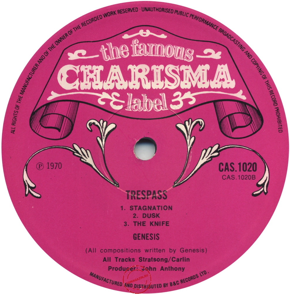 Оцифровка винила: Genesis (1970) Trespass Оцифровка винила: Genesis (1970) Trespass