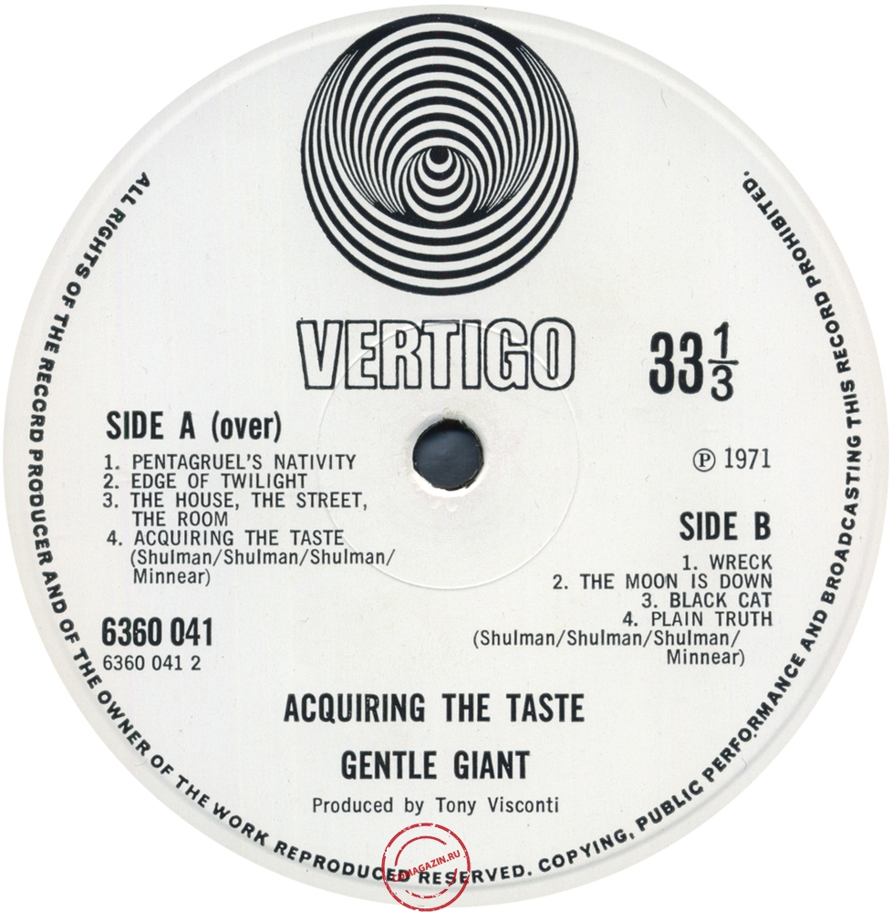 Оцифровка винила: Gentle Giant (1971) Acquiring The Taste Оцифровка винила: Gentle Giant (1971) Acquiring The Taste