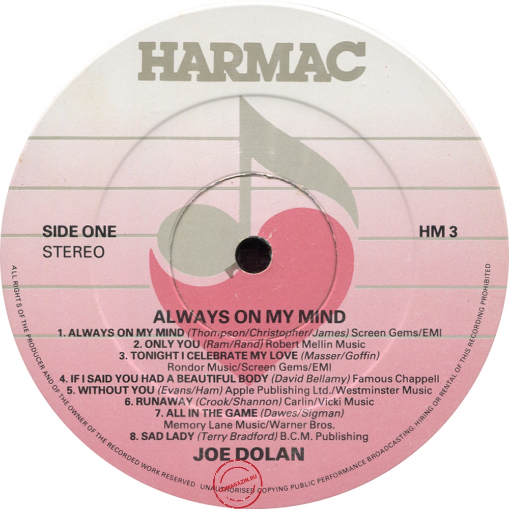 Оцифровка винила: Joe Dolan (1985) Always On My Mind Оцифровка винила: Joe Dolan (1985) Always On My Mind