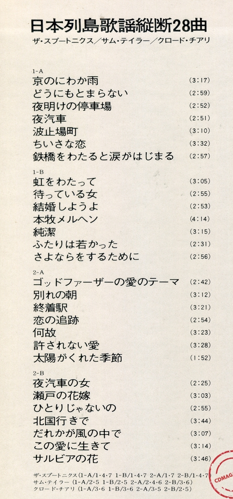 Оцифровка винила: Spotnicks (1972) 28 Songs Across The Japanese Archipelago Оцифровка винила: Spotnicks (1972) 28 Songs Across The Japanese Archipelago