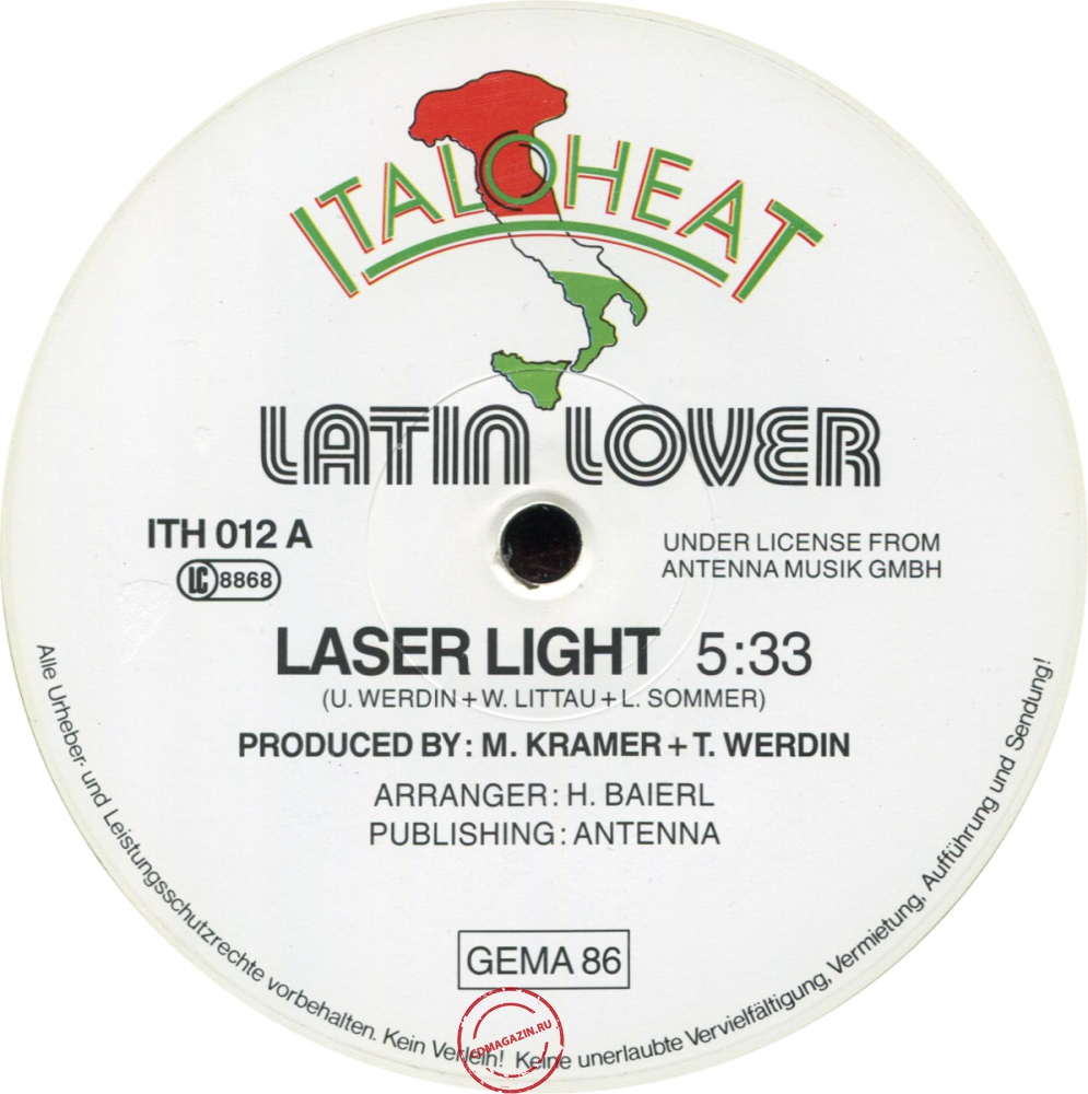 Оцифровка винила: Latin Lover (1986) Laser Light Оцифровка винила: Latin Lover (1986) Laser Light