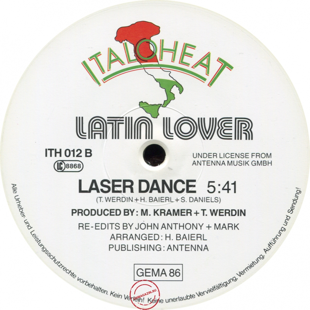 Оцифровка винила: Latin Lover (1986) Laser Light