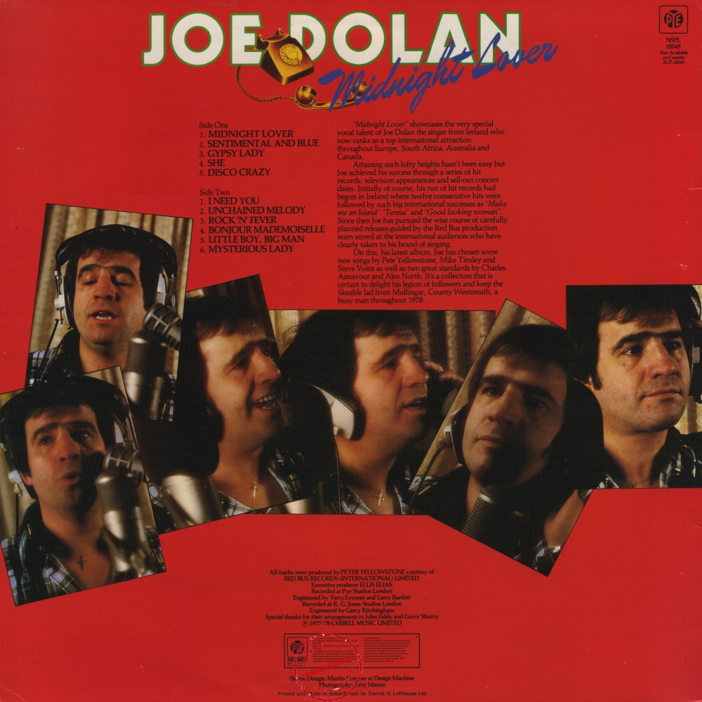 Оцифровка винила: Joe Dolan (1978) Midnight Lover