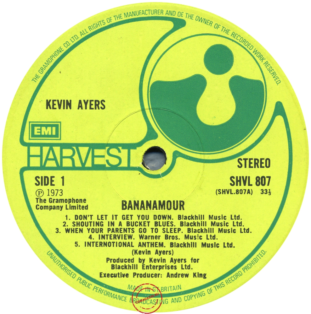 Оцифровка винила: Kevin Ayers (1973) Bananamour