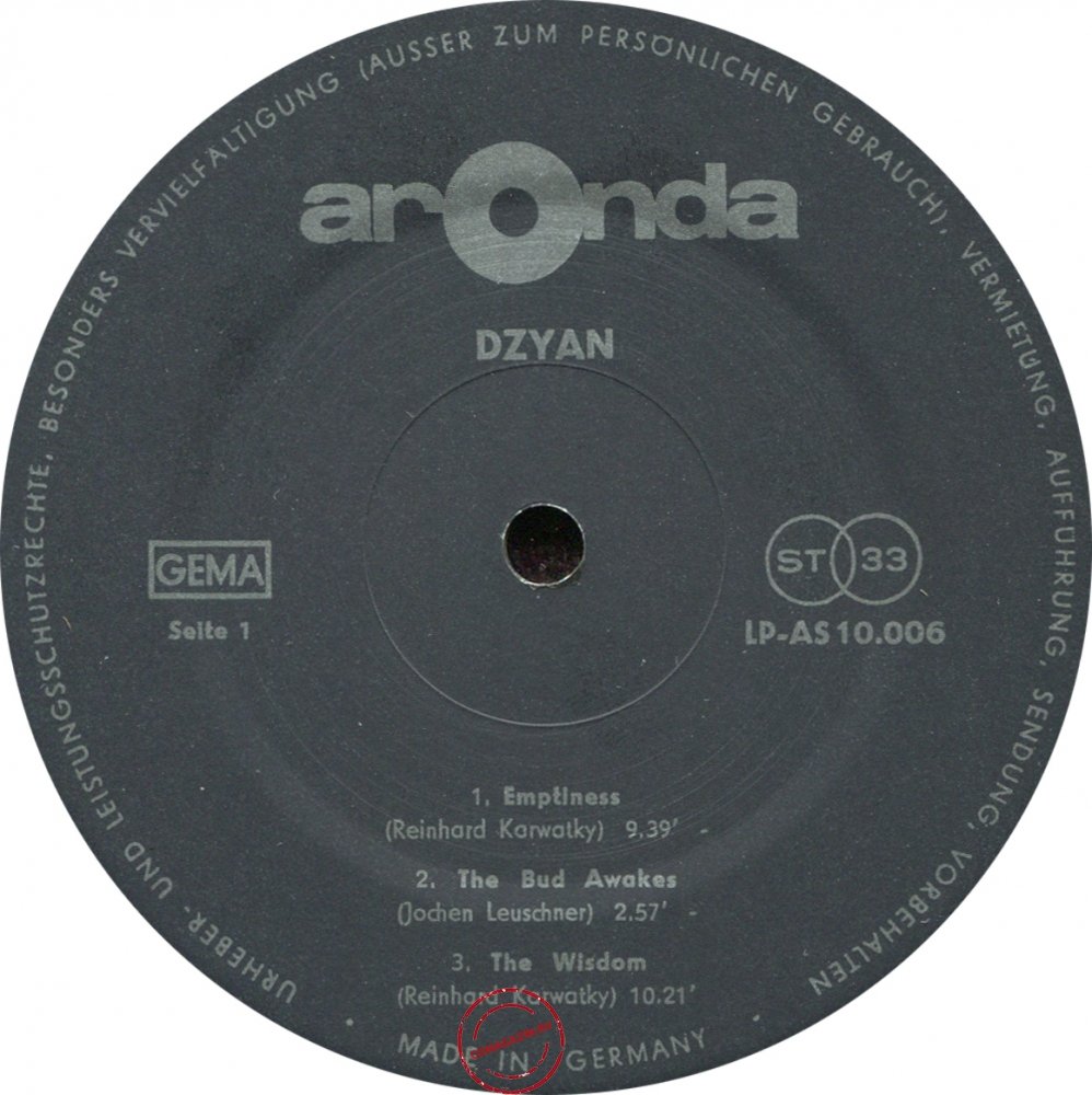 Оцифровка винила: Dzyan (1972) Dzyan Оцифровка винила: Dzyan (1972) Dzyan