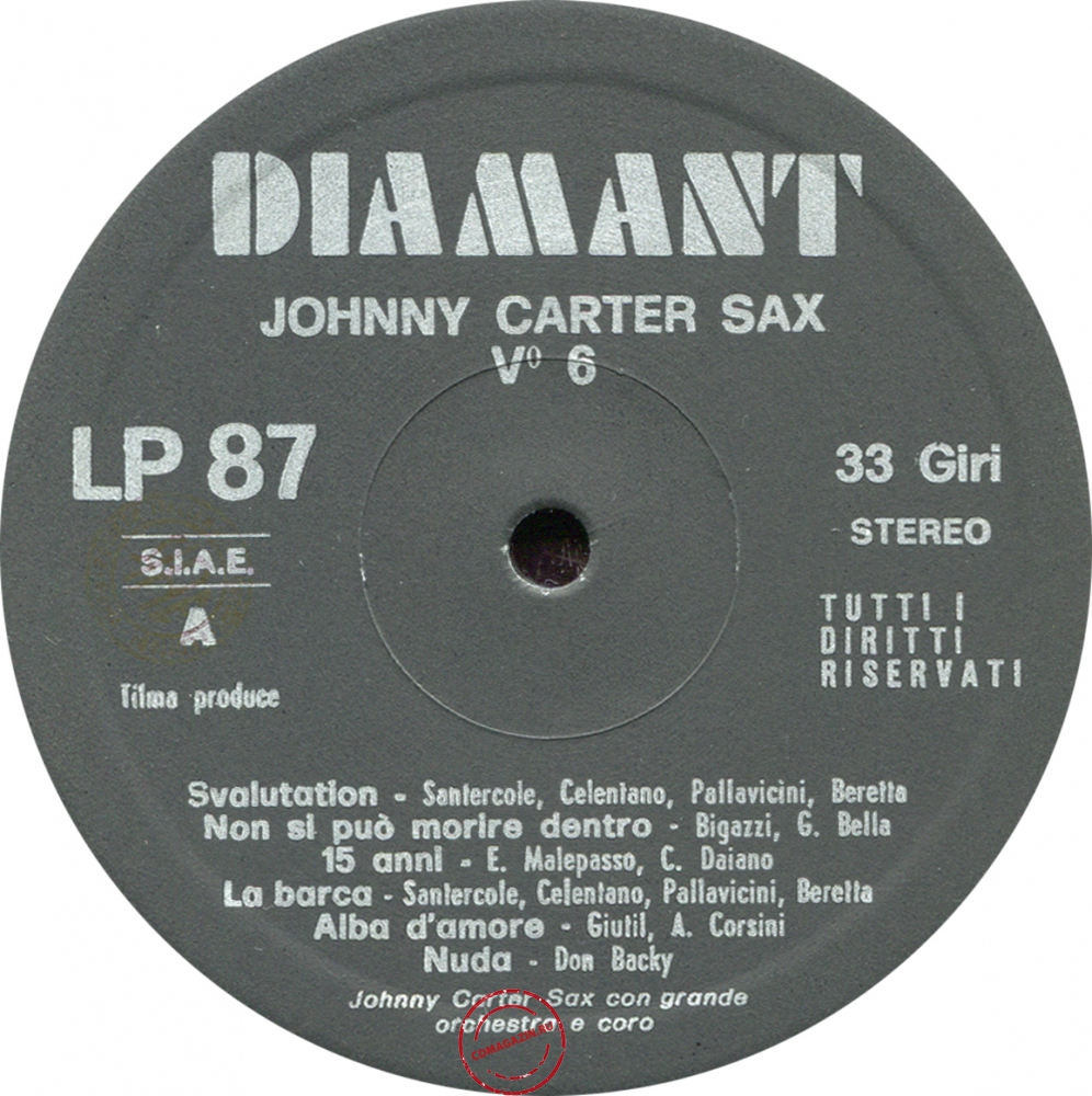 Оцифровка винила: Johnny Carter (8) (1976) Johnny Carter Sax Vol. 6