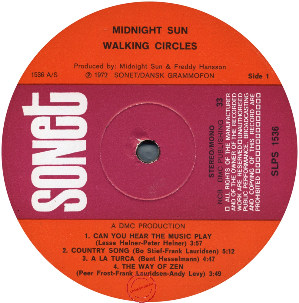 Оцифровка винила: Midnight Sun (4) (1971) Walking Circles Оцифровка винила: Midnight Sun (4) (1971) Walking Circles