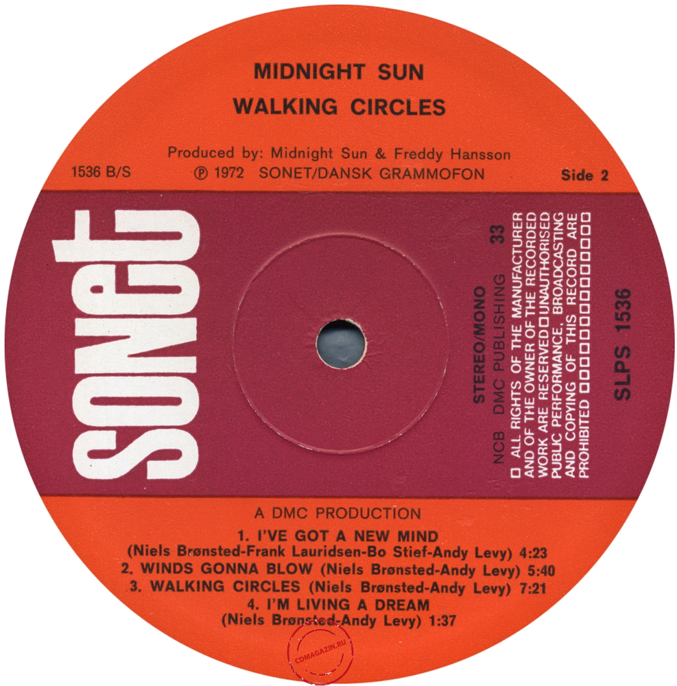 Оцифровка винила: Midnight Sun (4) (1971) Walking Circles