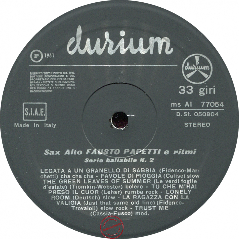 Оцифровка винила: Fausto Papetti (1961) 2a Raccolta Оцифровка винила: Fausto Papetti (1961) 2a Raccolta