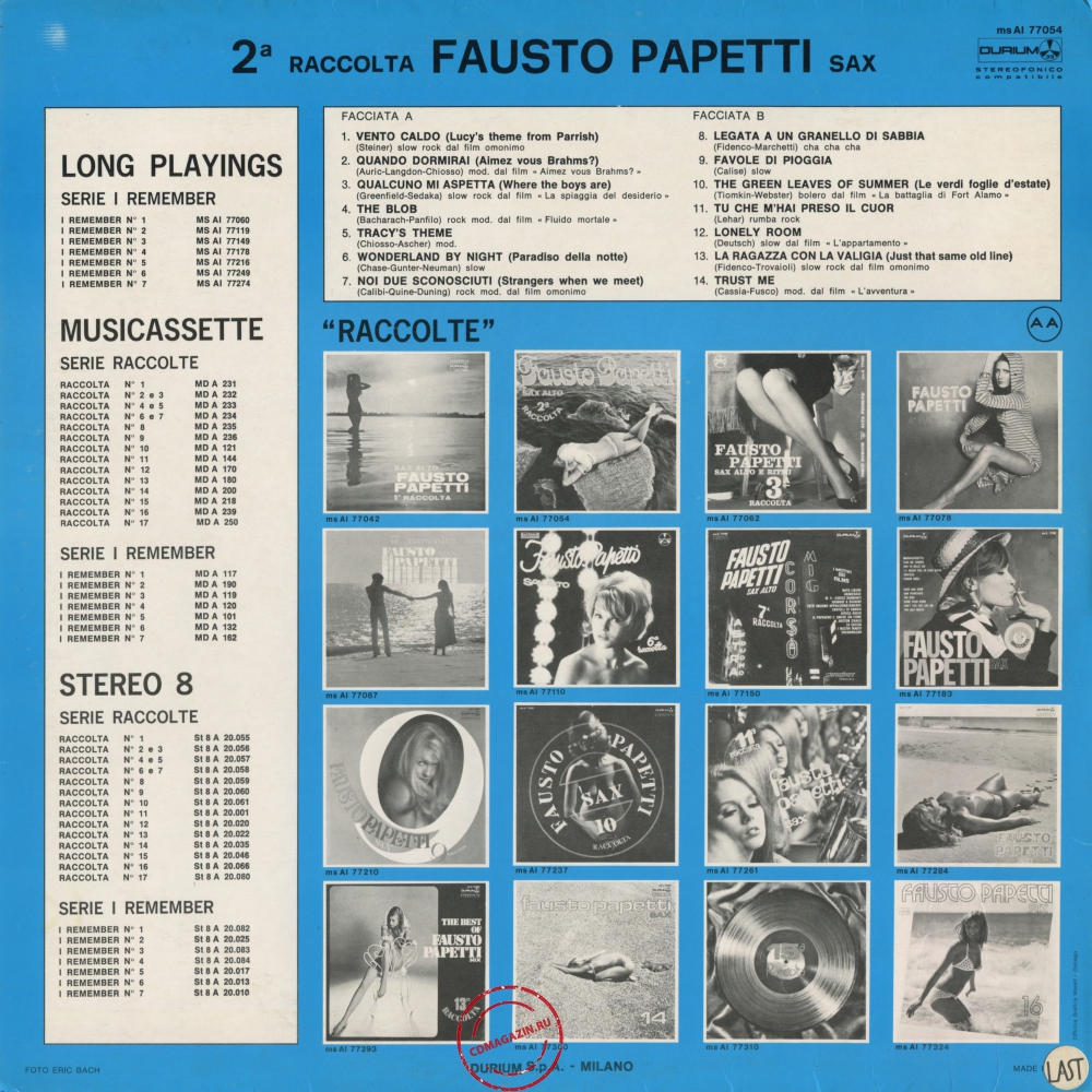 Оцифровка винила: Fausto Papetti (1961) 2a Raccolta Оцифровка винила: Fausto Papetti (1961) 2a Raccolta