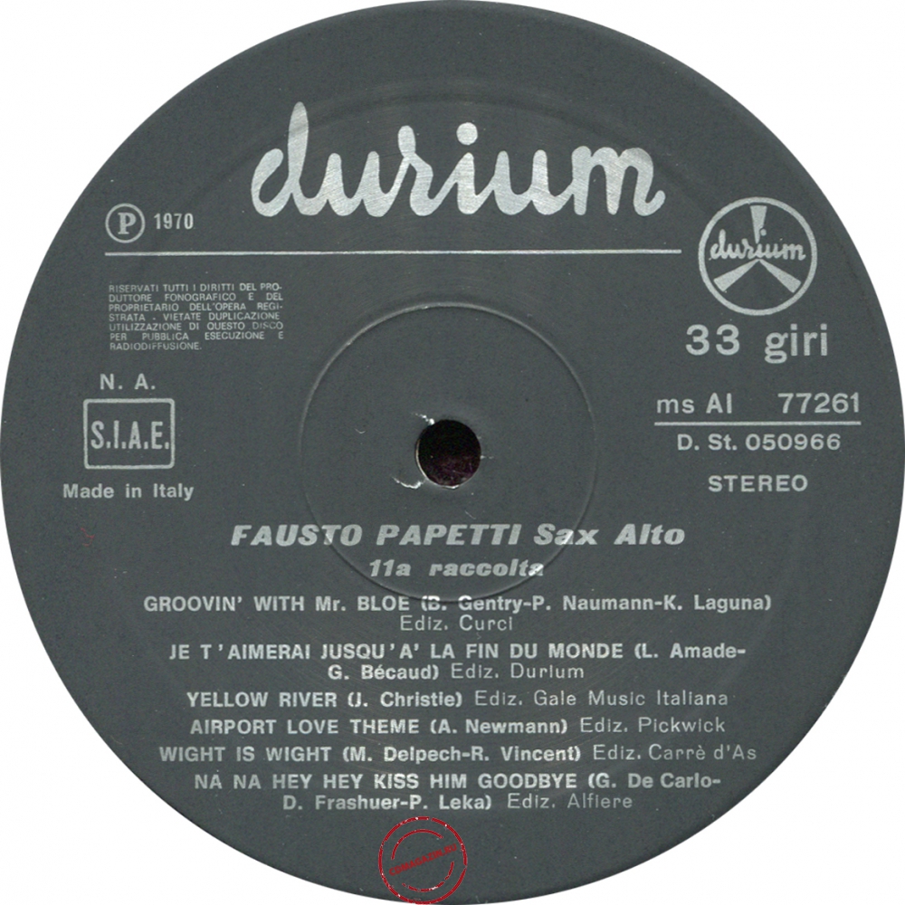 Оцифровка винила: Fausto Papetti (1970) 11a Raccolta Оцифровка винила: Fausto Papetti (1970) 11a Raccolta