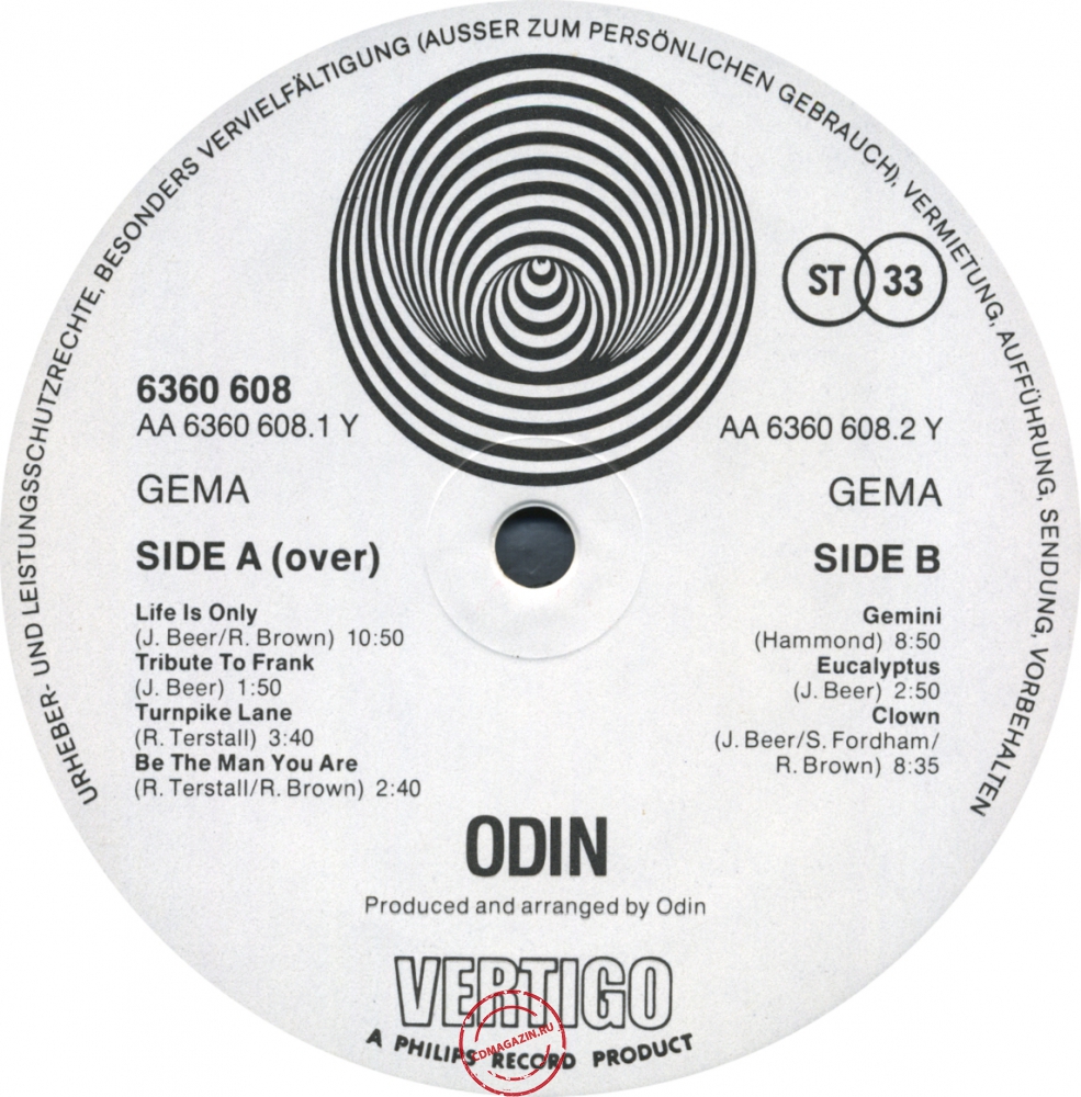 Оцифровка винила: Odin (3) (1972) Odin Оцифровка винила: Odin (3) (1972) Odin