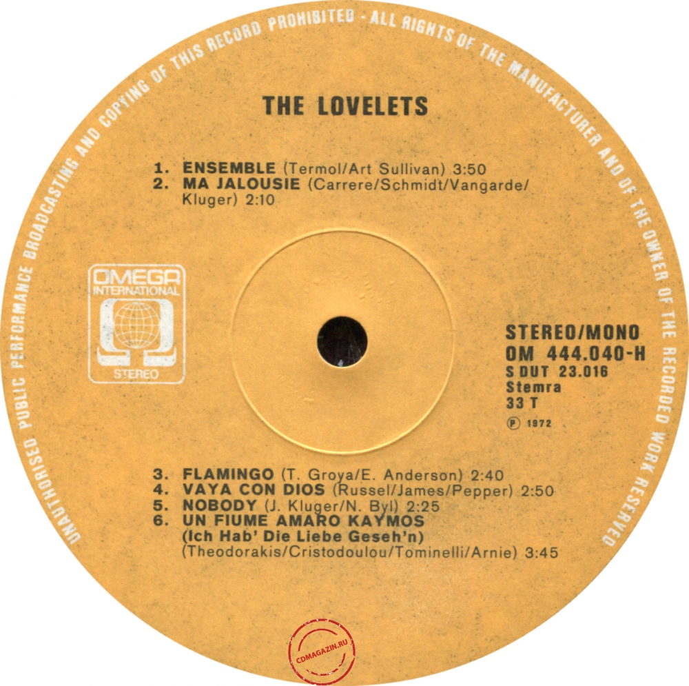 Оцифровка винила: Lovelets (1972) The Lovelets