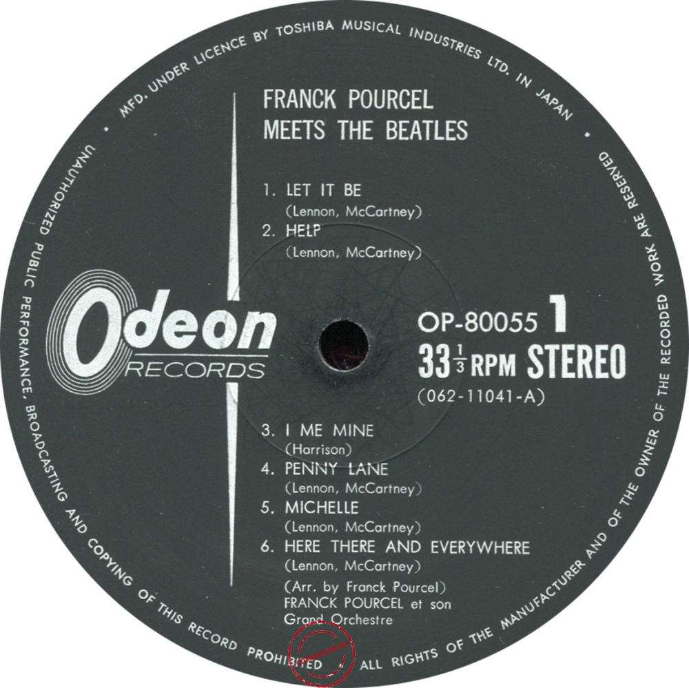 Оцифровка винила: Franck Pourcel (1970) Meets The Beatles Оцифровка винила: Franck Pourcel (1970) Meets The Beatles