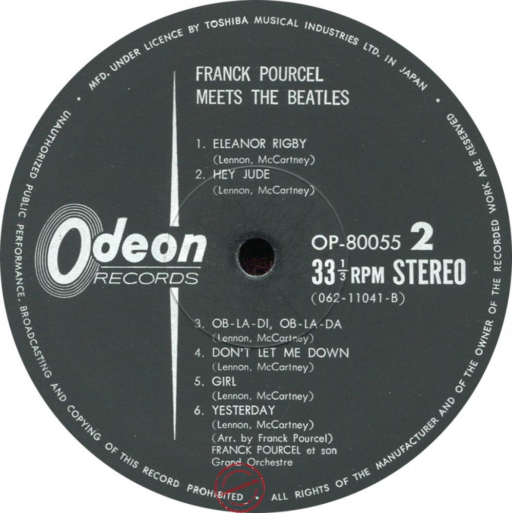 Оцифровка винила: Franck Pourcel (1970) Meets The Beatles Оцифровка винила: Franck Pourcel (1970) Meets The Beatles