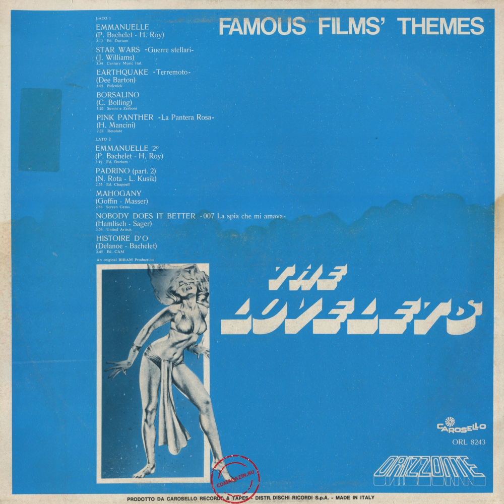 Оцифровка винила: Lovelets (1978) Famous Films' Themes Оцифровка винила: Lovelets (1978) Famous Films' Themes