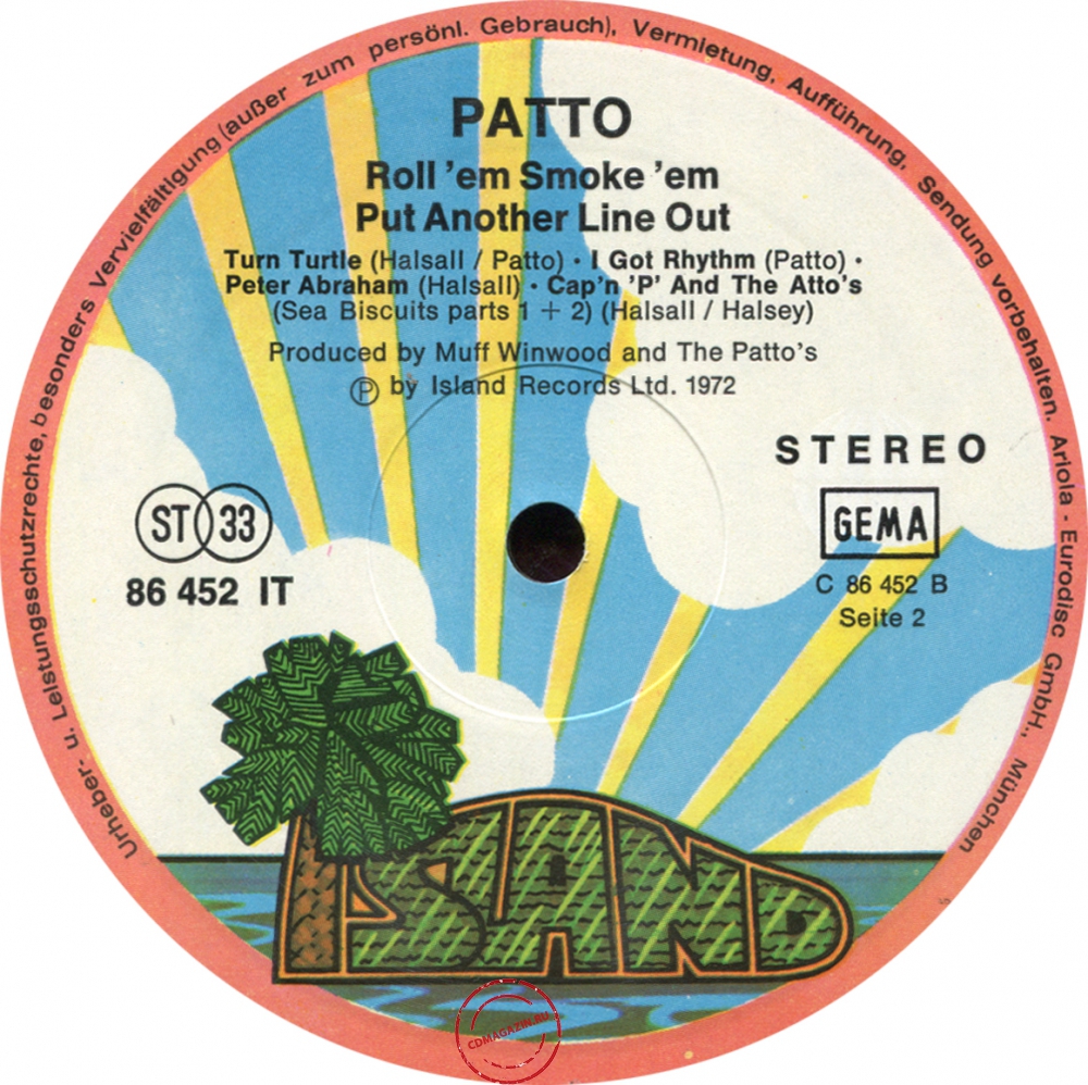 Оцифровка винила: Patto (2) (1972) Roll 'Em Smoke 'Em Put Another Line Out