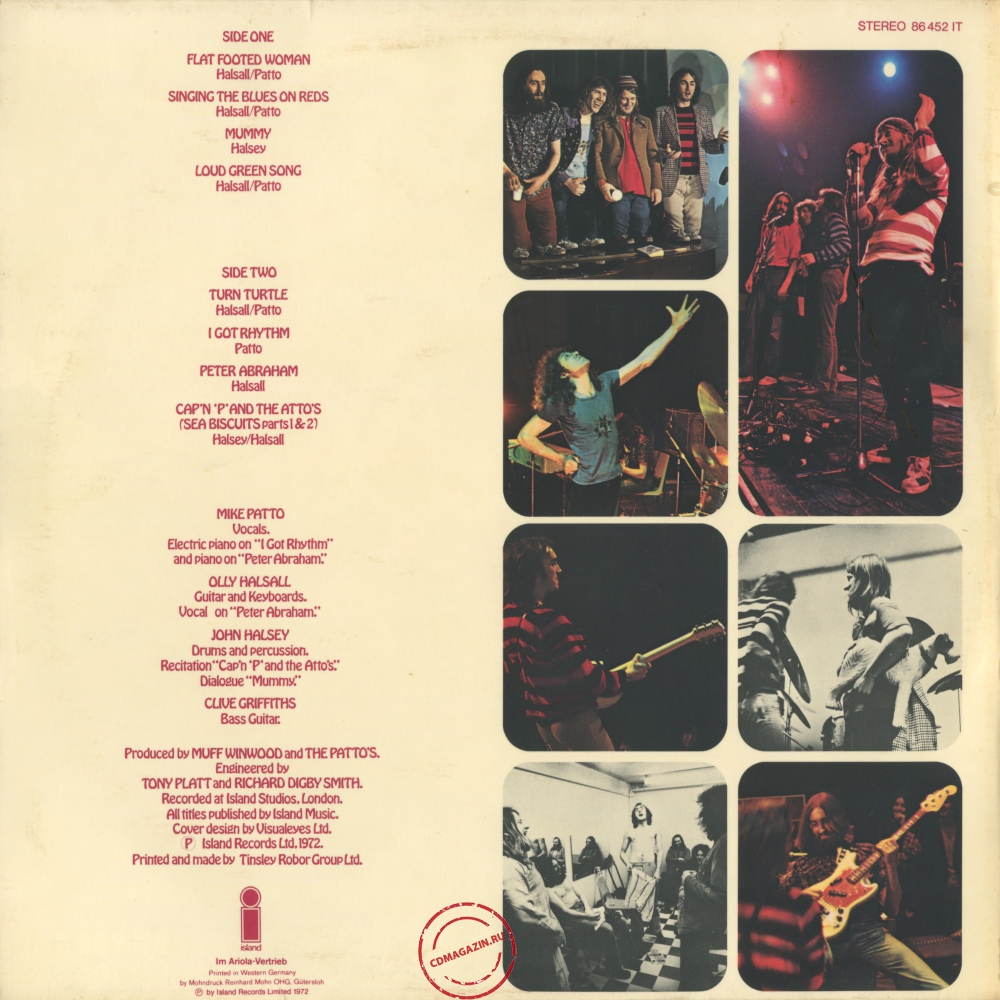 Оцифровка винила: Patto (2) (1972) Roll 'Em Smoke 'Em Put Another Line Out Оцифровка винила: Patto (2) (1972) Roll 'Em Smoke 'Em Put Another Line Out