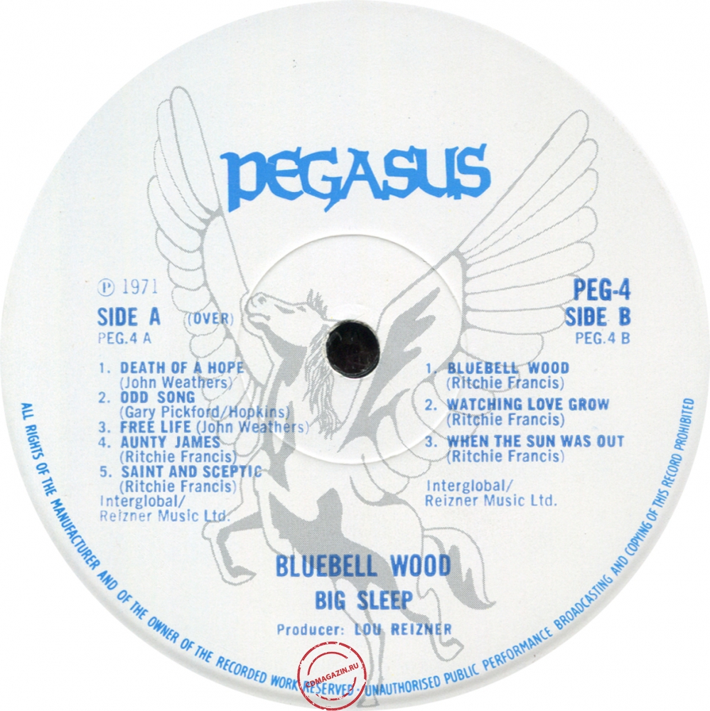 Оцифровка винила: Big Sleep (2) (1971) Bluebell Wood Оцифровка винила: Big Sleep (2) (1971) Bluebell Wood