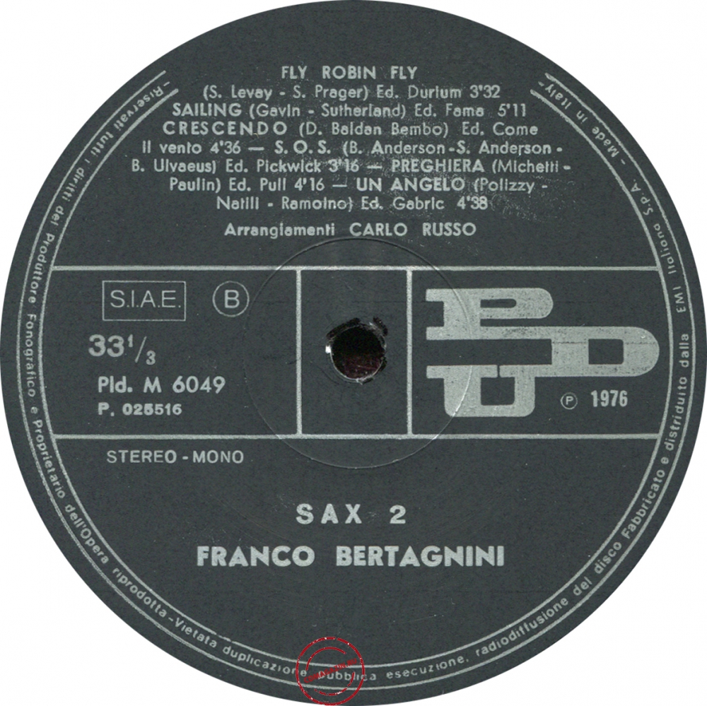 Оцифровка винила: Franco Bertagnini (1976) Sax 2 Оцифровка винила: Franco Bertagnini (1976) Sax 2