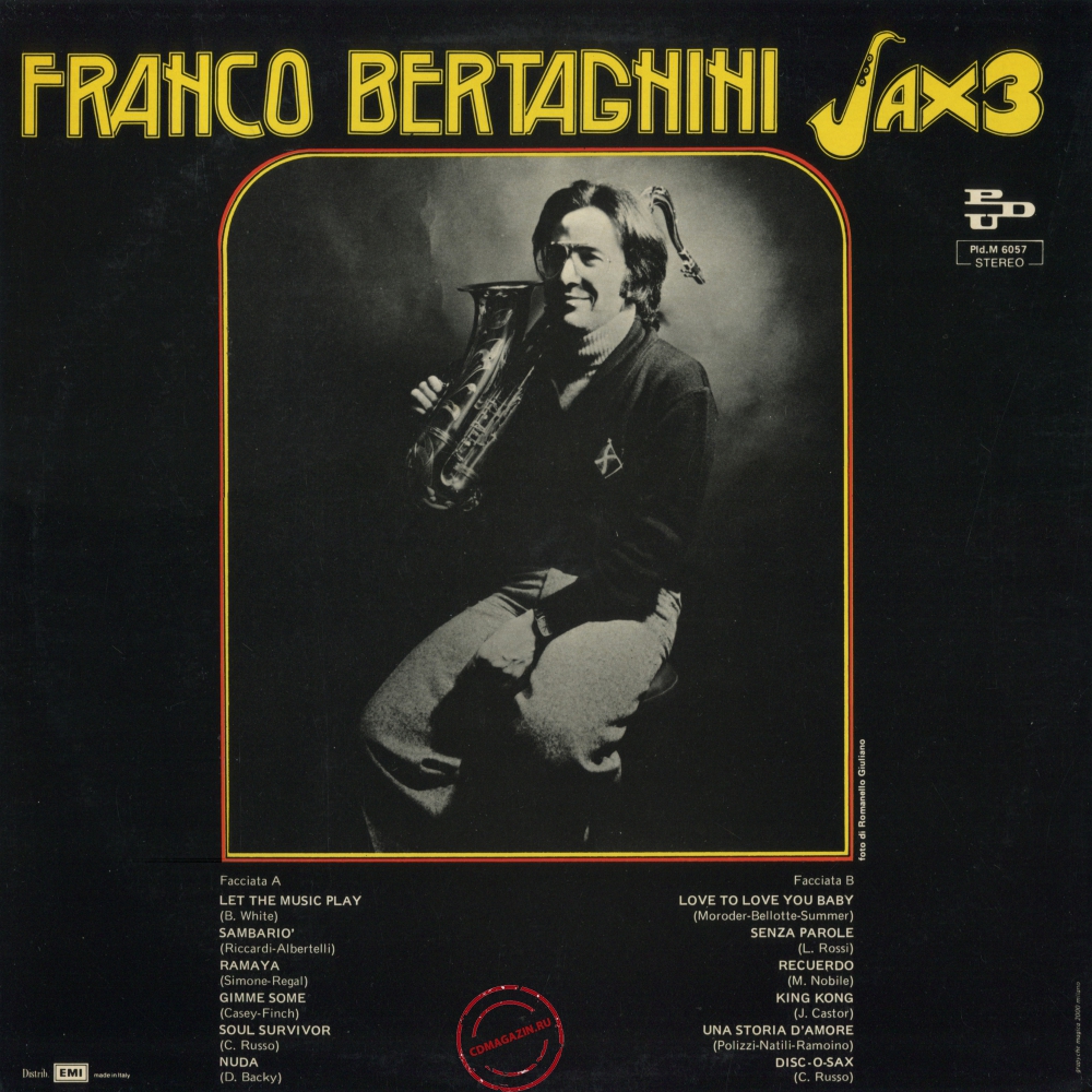 Оцифровка винила: Franco Bertagnini (1976) Sax 3