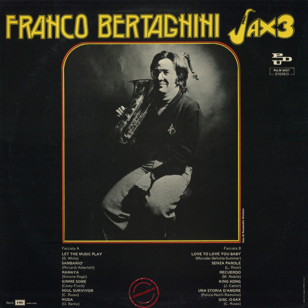 Оцифровка винила: Franco Bertagnini (1976) Sax 3 Оцифровка винила: Franco Bertagnini (1976) Sax 3