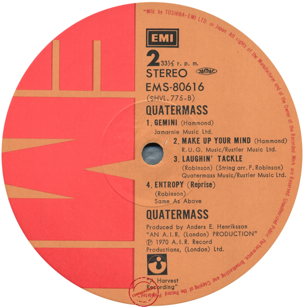 Оцифровка винила: Quatermass (3) (1970) Quatermass Оцифровка винила: Quatermass (3) (1970) Quatermass