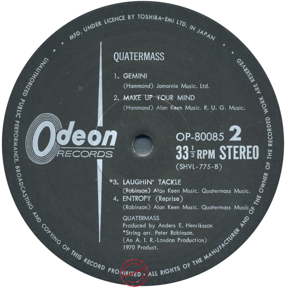 Оцифровка винила: Quatermass (3) (1970) Quatermass Оцифровка винила: Quatermass (3) (1970) Quatermass