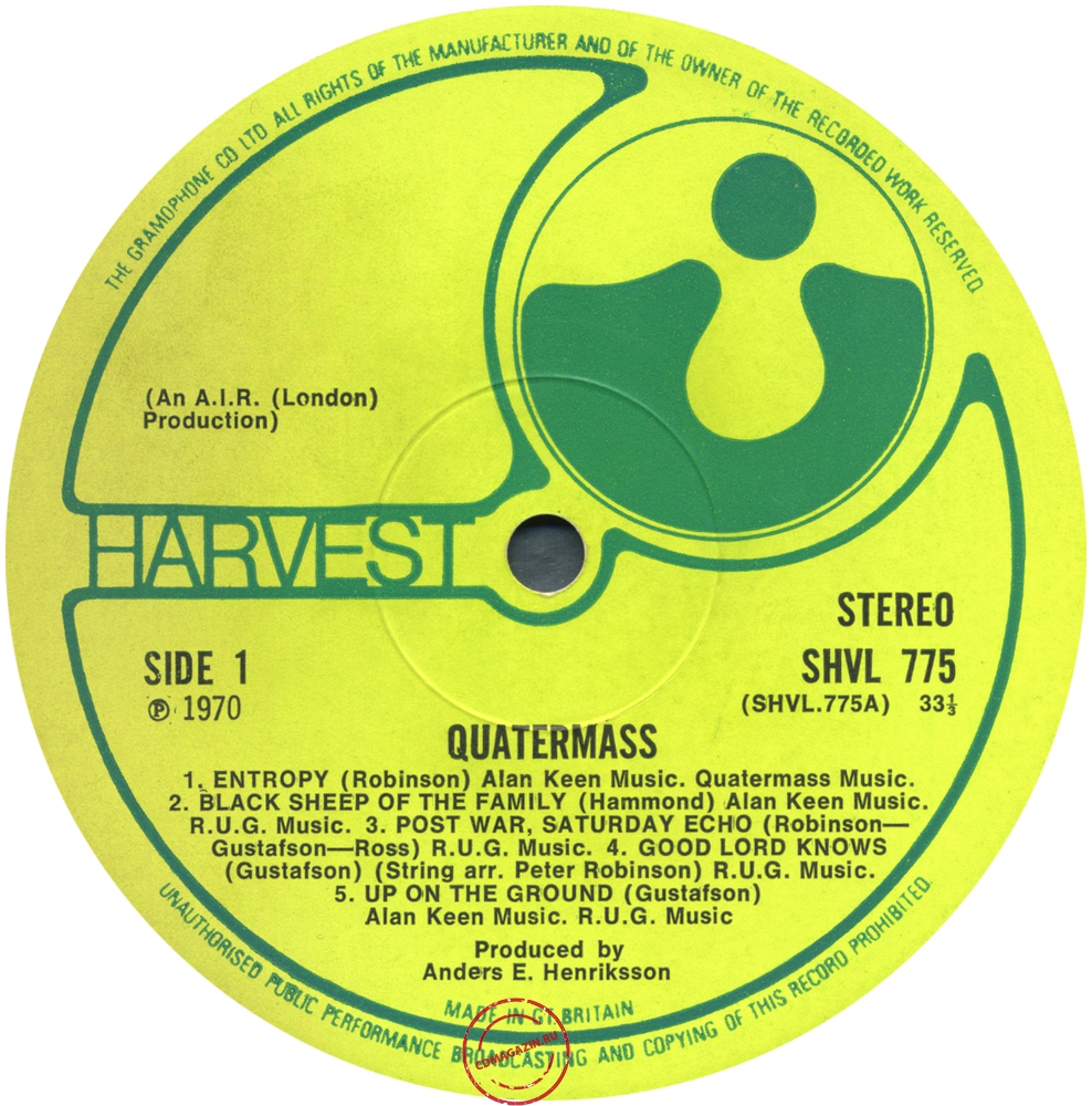 Оцифровка винила: Quatermass (3) (1970) Quatermass Оцифровка винила: Quatermass (3) (1970) Quatermass