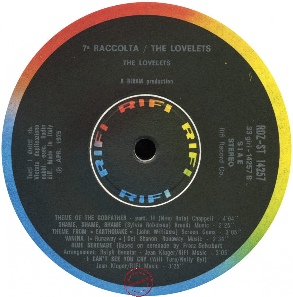 Оцифровка винила: Lovelets (1975) 7a Raccolta