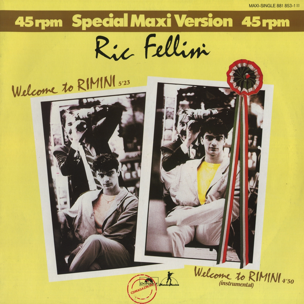 Оцифровка винила: Ric Fellini (1985) Welcome To Rimini Оцифровка винила: Ric Fellini (1985) Welcome To Rimini