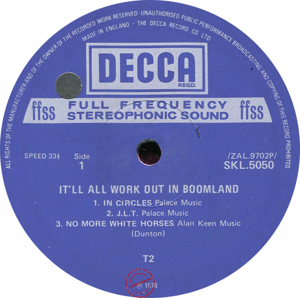 Оцифровка винила: T2 (1970) It'll All Work Out In Boomland Оцифровка винила: T2 (1970) It'll All Work Out In Boomland