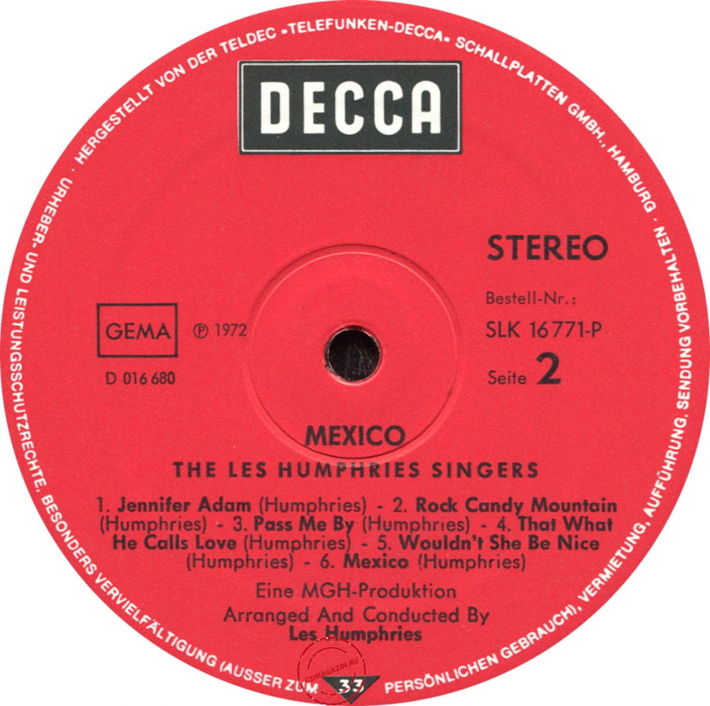 Оцифровка винила: Les Humphries Singers (1972) Mexico Оцифровка винила: Les Humphries Singers (1972) Mexico