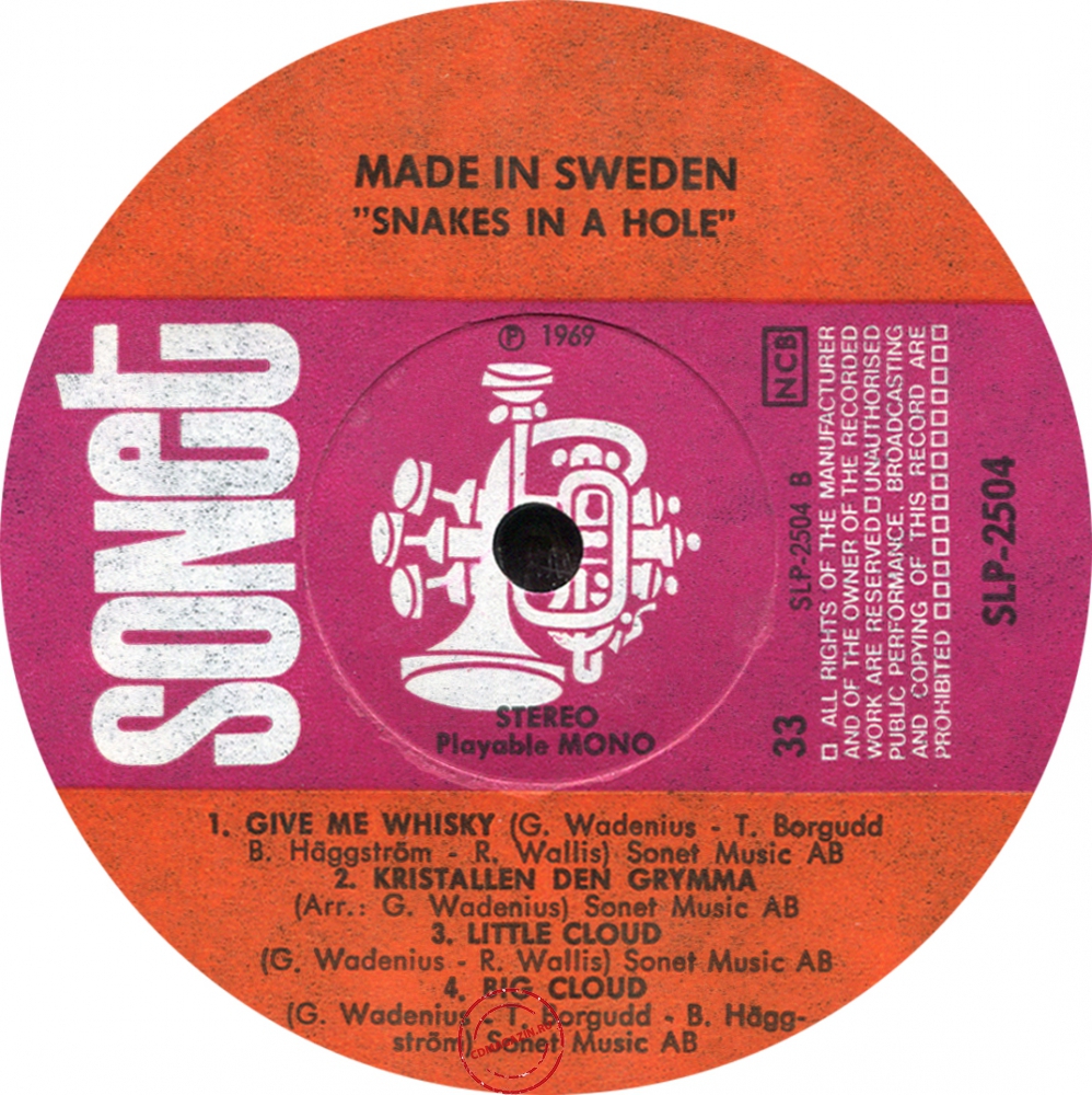 Оцифровка винила: Made In Sweden (1969) Snakes In A Hole Оцифровка винила: Made In Sweden (1969) Snakes In A Hole