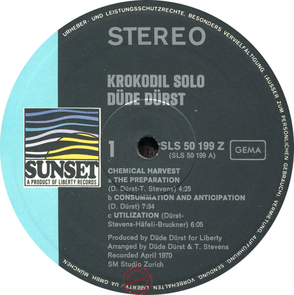 Оцифровка винила: Dude Durst (1970) Krokodil Solo Оцифровка винила: Dude Durst (1970) Krokodil Solo